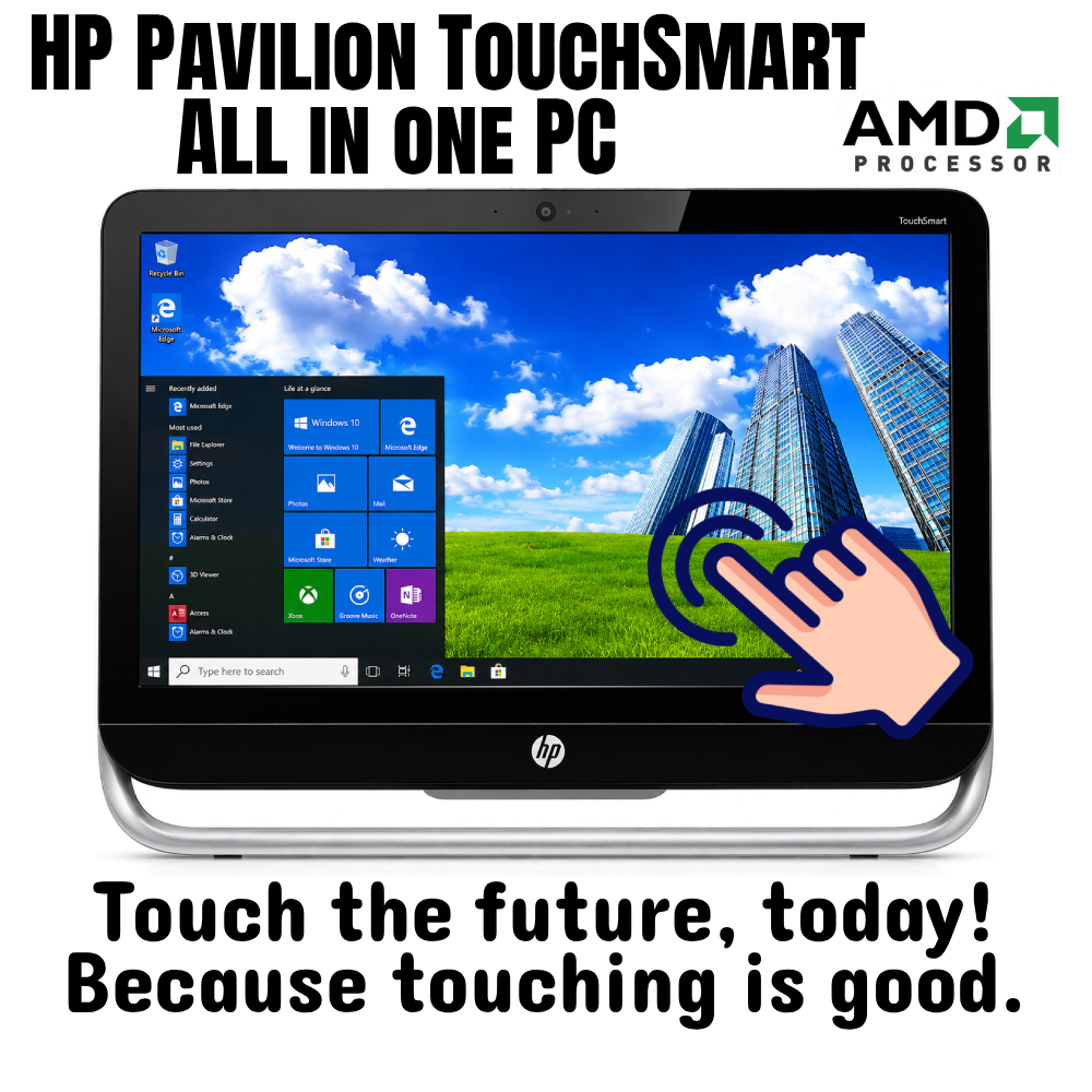 HP 23-F261 23" Touch Screen All in one PC | 12Gb RAM | 256Gb SSD