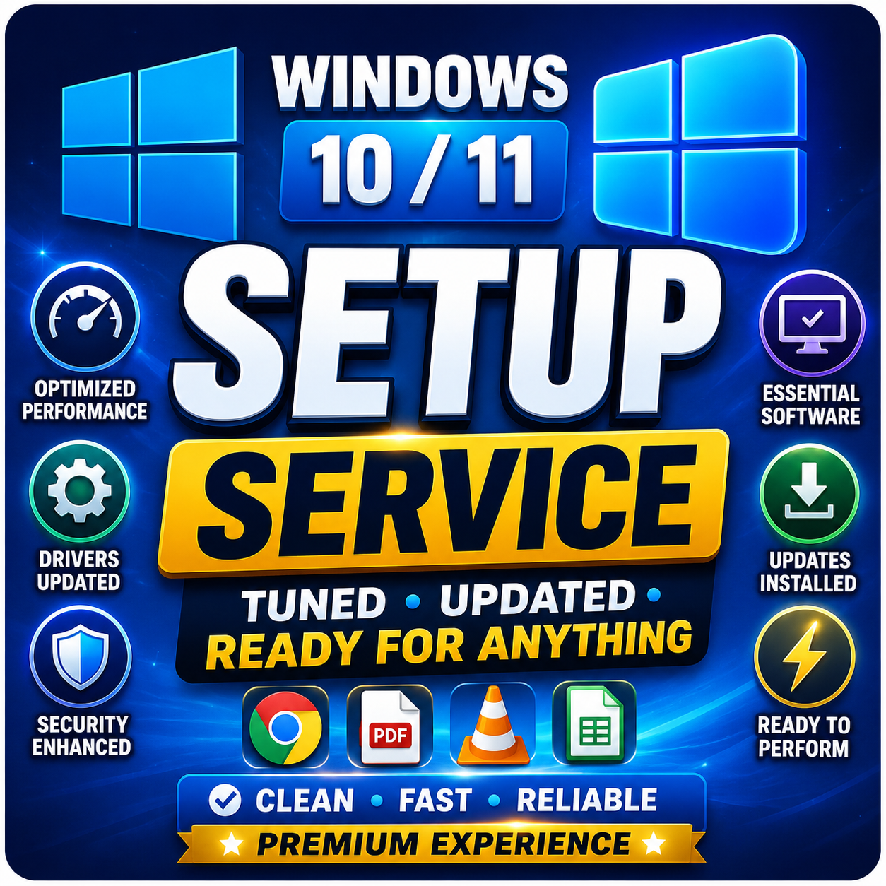🔥 Windows 10 / 11 Optimized Setup Service – Tuned • Updated • Ready for Anything